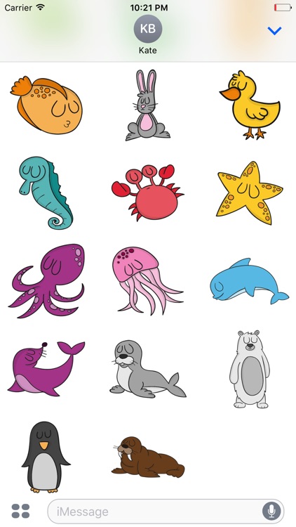 Hand Drawn Cute Animals Stickers