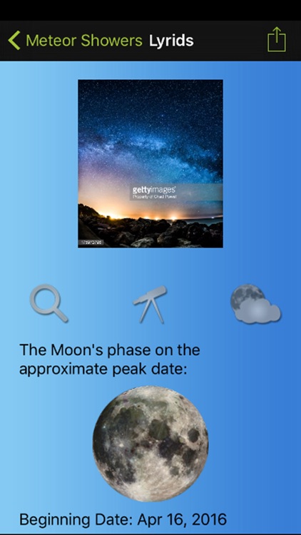 Meteor Shower Calendar - Ad Version