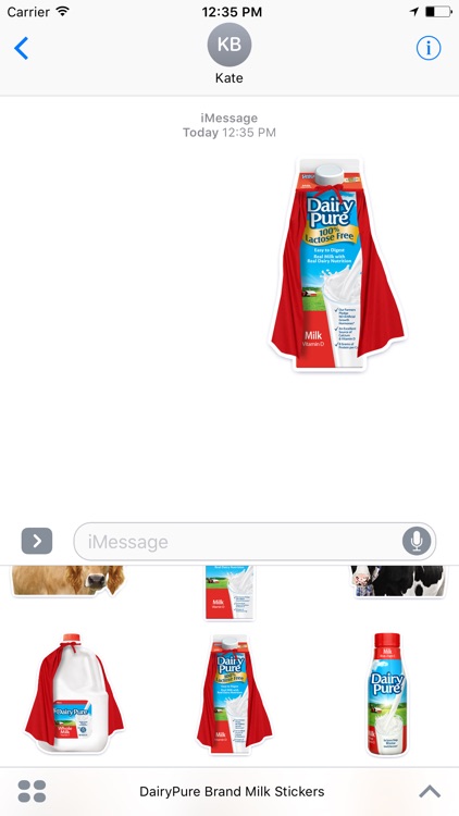 DairyPure Brand Milk Stickers