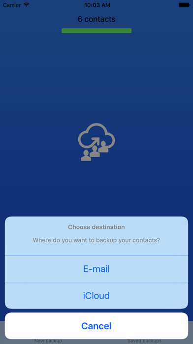 Screenshot #1 pour Contacts backup - easily backup & restore contacts