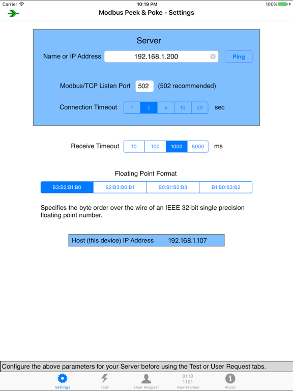 Screenshot #4 pour Modbus Peek & Poke