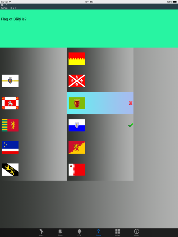 Moldova District Maps, Flags and Capitals iPad screenshot