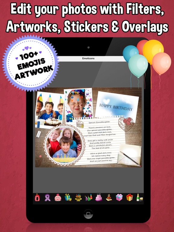 Screenshot #6 pour Birthday Collage Frames Photo Editor