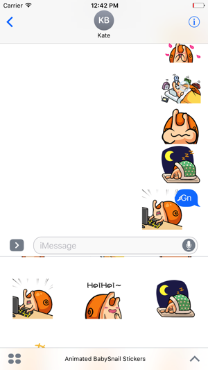 Animated Baby-Snail Stickers For iMessage(圖5)-速報App