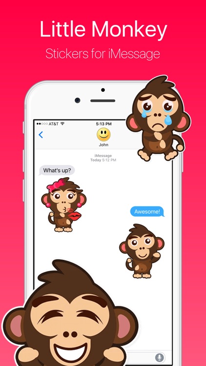 Little Funny Monkey Stickers