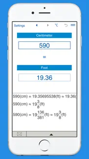 feet to centimeters and cm to ft length converter iphone screenshot 3
