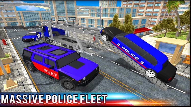 Police Car Transporter Truck Pro screenshot-4