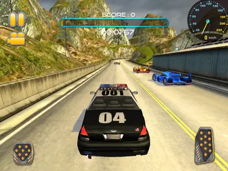 Police Car Chase:Off Road Hill Racing
