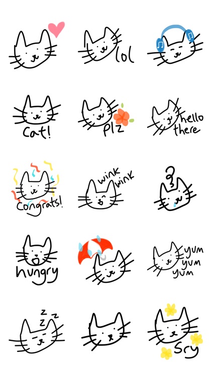 Cat stickers for iMessage, cats pic keyboard emoji