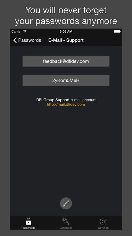 DFI Password Manager - Keep your passwords secure screenshot-3