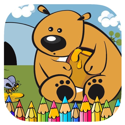 Bear Holiday Coloring Drawing Page Game Edition iOS App