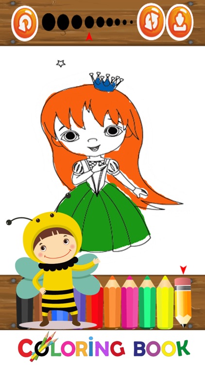 Cute Princess Easy and Fun Coloring Pages For Girl screenshot-4