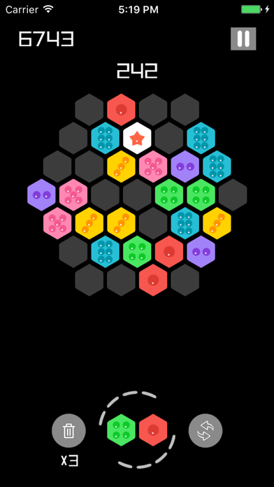 Screenshot #1 pour Hexa six match Merge