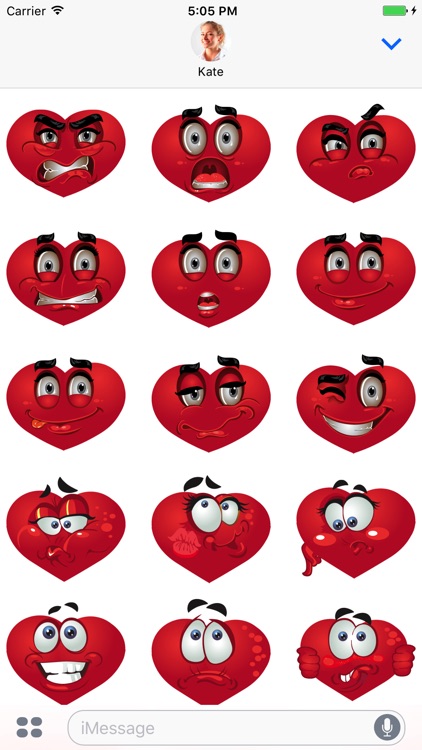 Hearts emoji - Stickers for iMessage