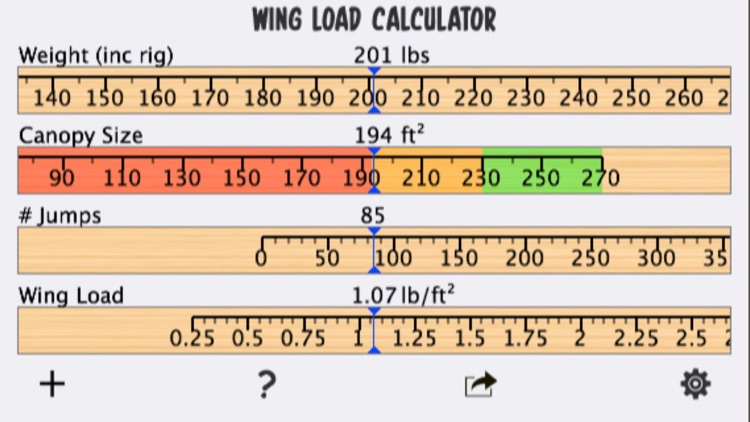 Skydive Wingload Calculator screenshot-4