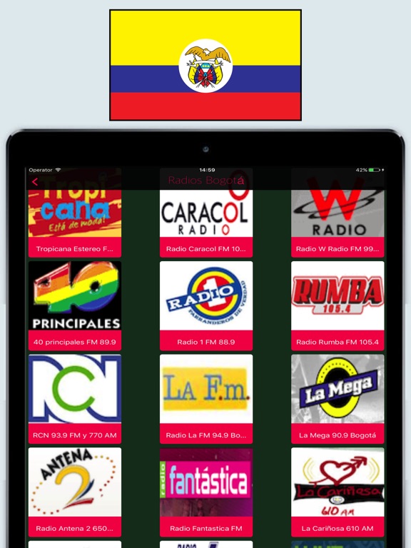 Radio Colombia FM / Radios Stations Online Live iPad screenshot 2 - Entertainment app