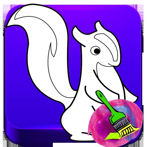 Skunk Coloring Game For Toddle Icon