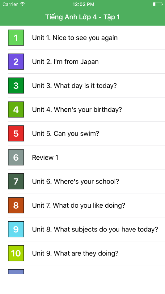 #4. Tiếng Anh Lớp 4 (iOS) โดย: Nguyen Giap