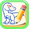 How to Draw Dinosaurs - Dino Drawing and Coloring app icon - Entertainment app for iPhone