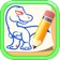 How to Draw Dinosaurs - Dino Drawing and Coloring app icon - Entertainment app for iPhone