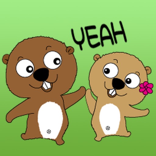 Two Lovely Groundhog Stickers