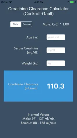 Game screenshot Kidney Calc apk