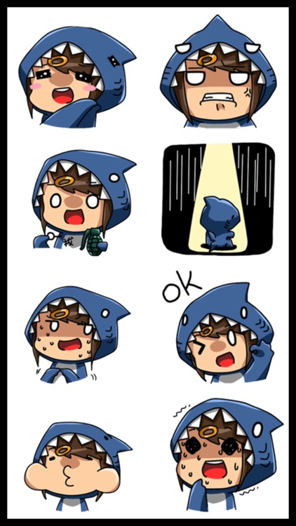 Shark Boy Stickers