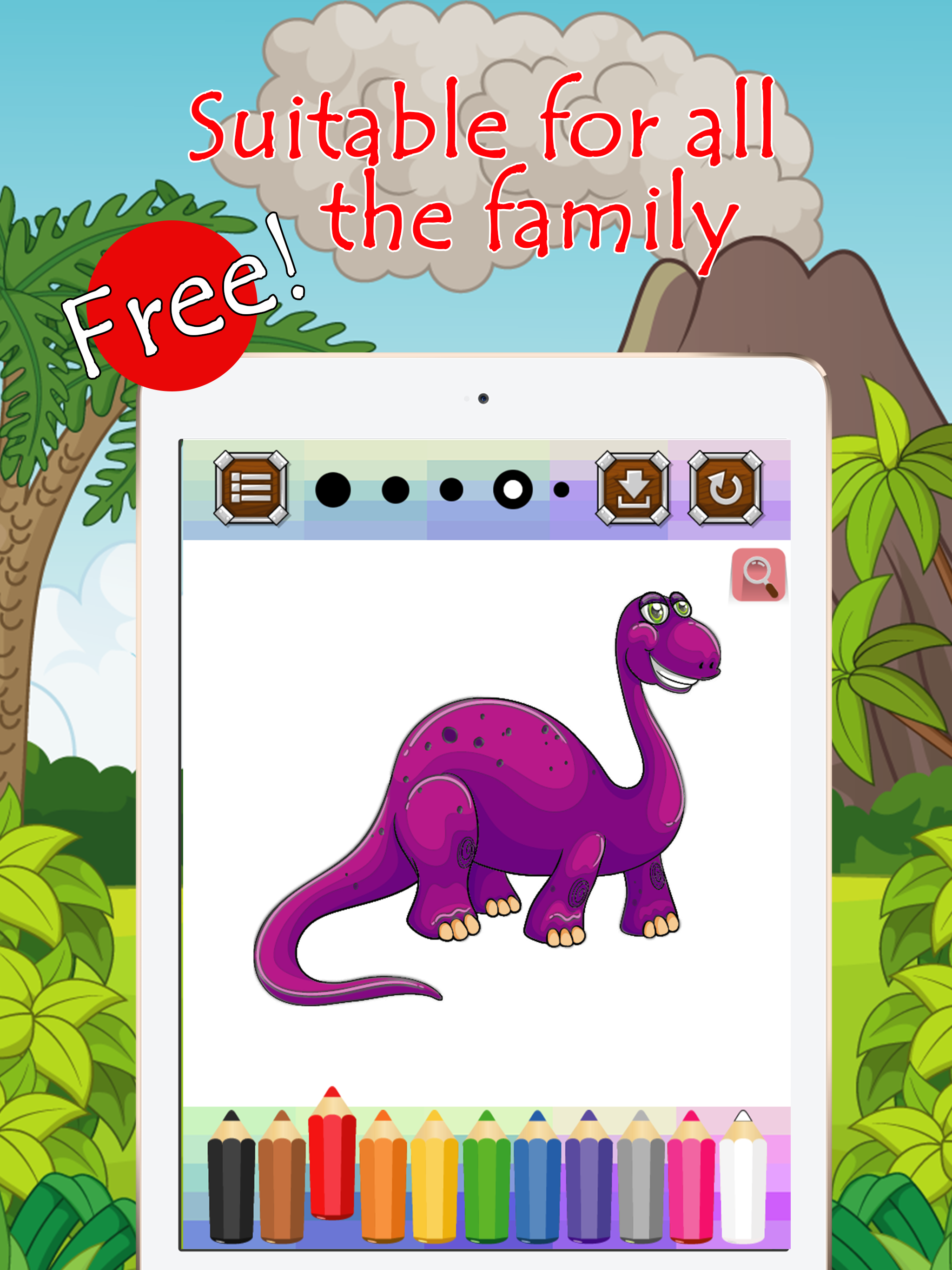 Dinosaur Coloring Book Paint Games For Kids Free