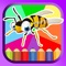 Insects & Bugs Coloring Book Painting Pages Games