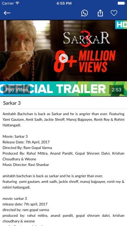 Bollywood movie trailers