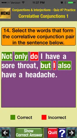 Game screenshot easyLearn Conjunctions & Interjections apk