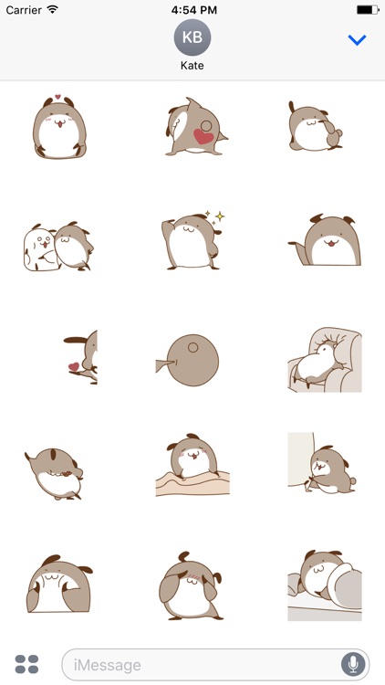 Animated Charming Dog Stickers For iMessage screenshot-0