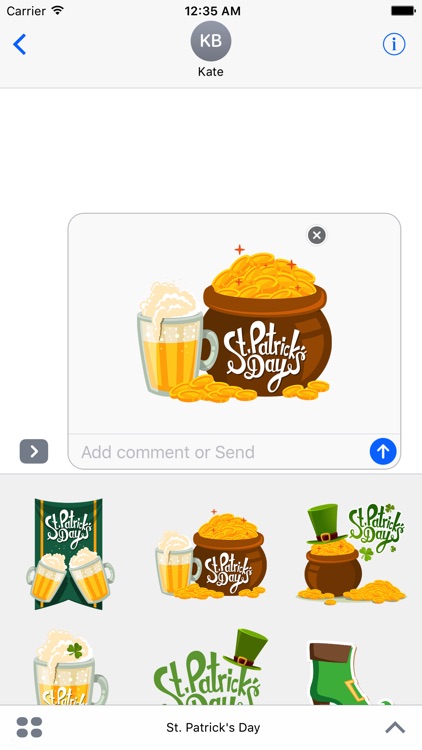 St. Patrick's Day Greetings for iMessage Stickers
