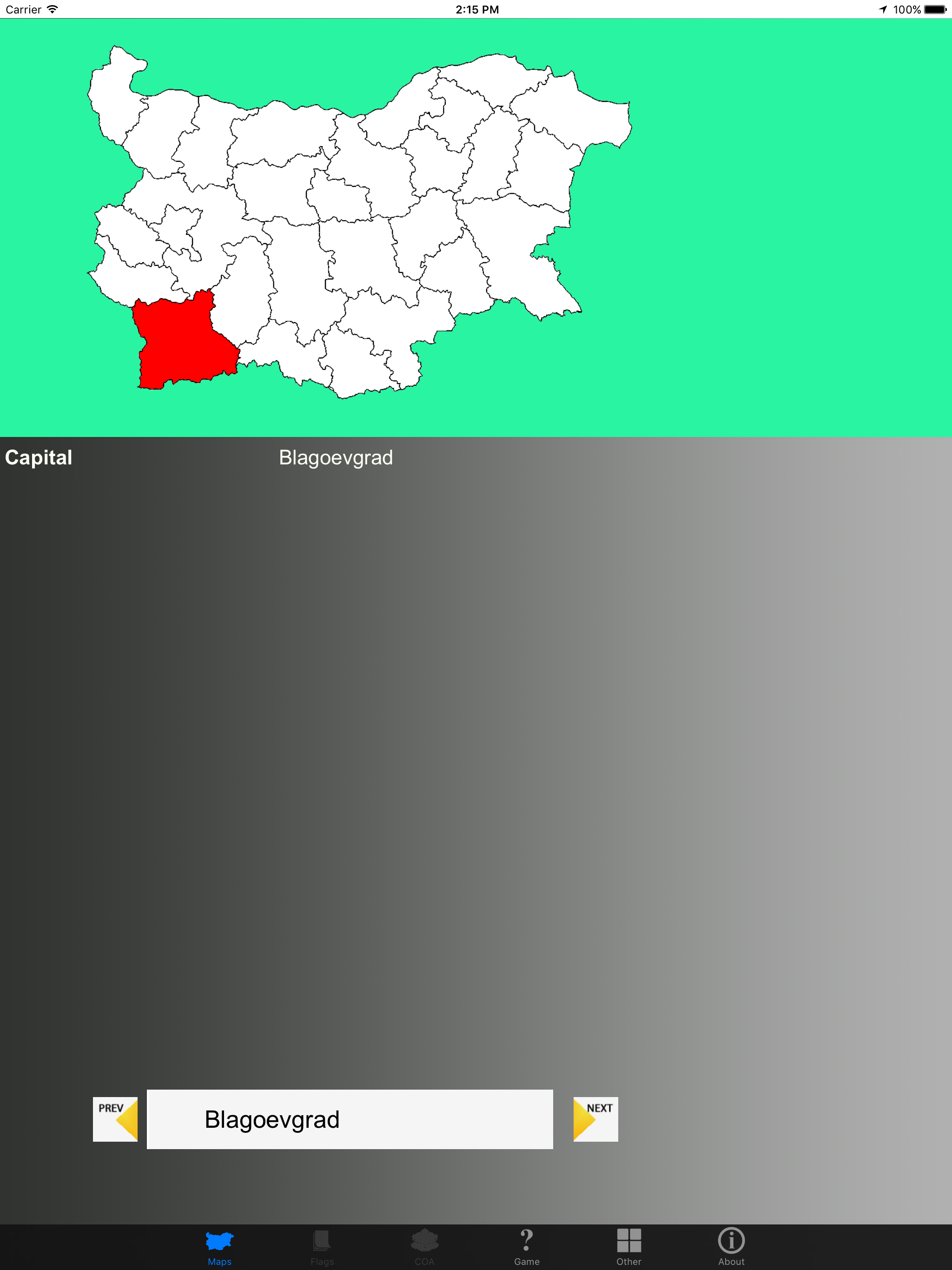 Bulgaria Province Maps and Capitals