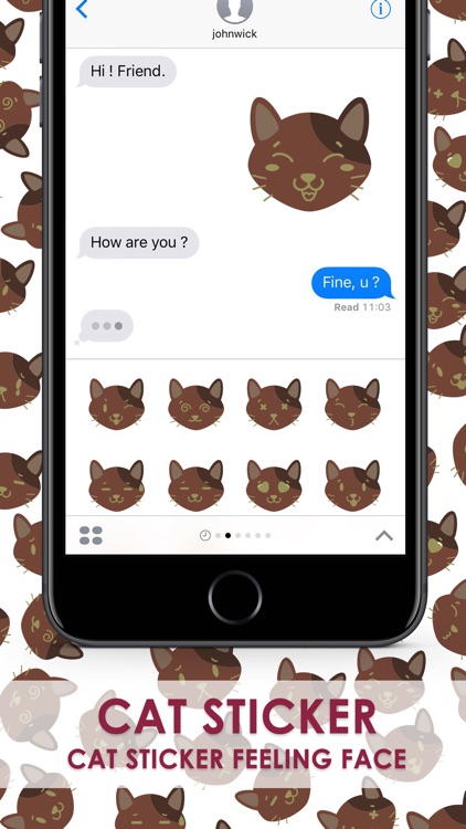 Smiley Cat Feeling Stickers for iMessage