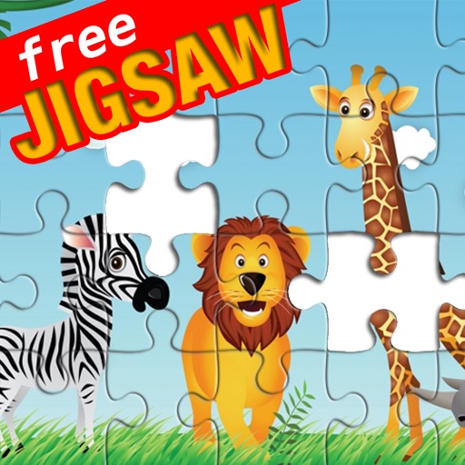 Animal Cartoon Sliding Jigsaw Puzzles Box for Kids iOS App