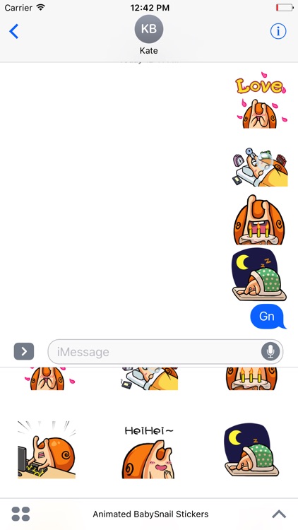 Animated Baby-Snail Stickers For iMessage screenshot-3