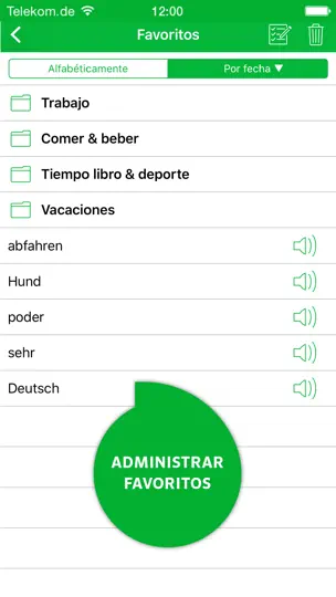 Captura de pantalla de Diccionario Alemán - Español en iPhone 3