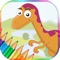 Dinosaur coloring book for kids fun with coloring dinosaur form 