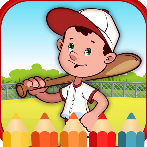 Sport baseball coloring  games for kids iOS App