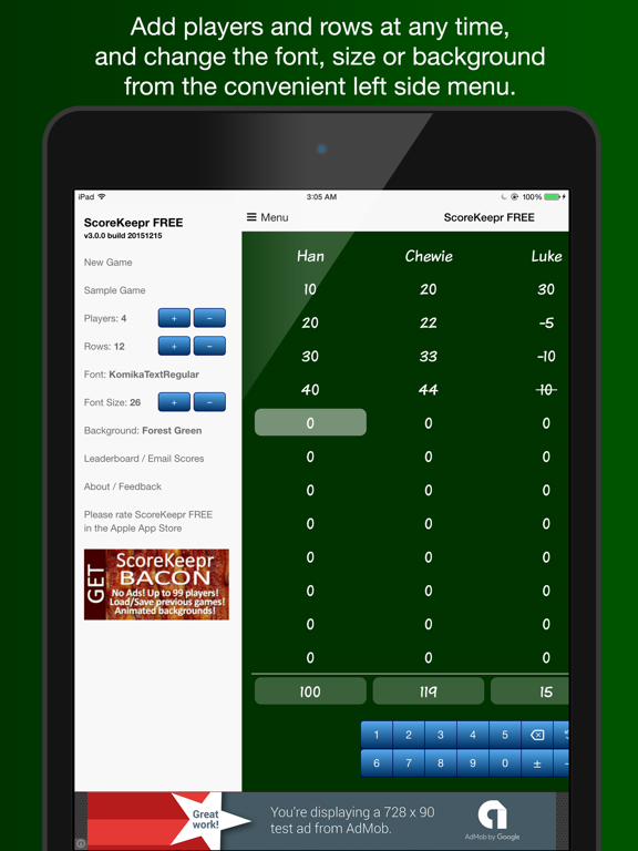 Screenshot #5 pour Score Keeper FREE
