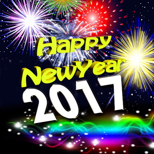 New Year 2017 Wallpapers hd Greeting Cards free iOS App