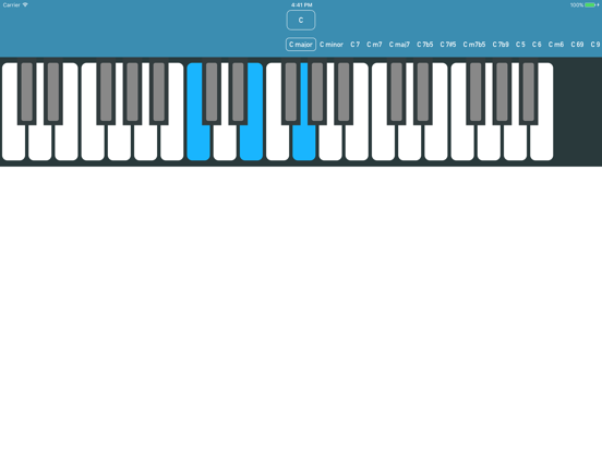 Chords for Piano iPad screenshot 1 - Music app