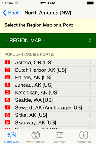Cruise Ports -West  Zoomable Atlas - náhled