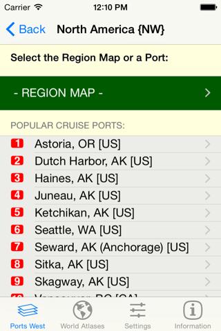 Cruise Ports -West  Zoomable Atlas screenshot 3