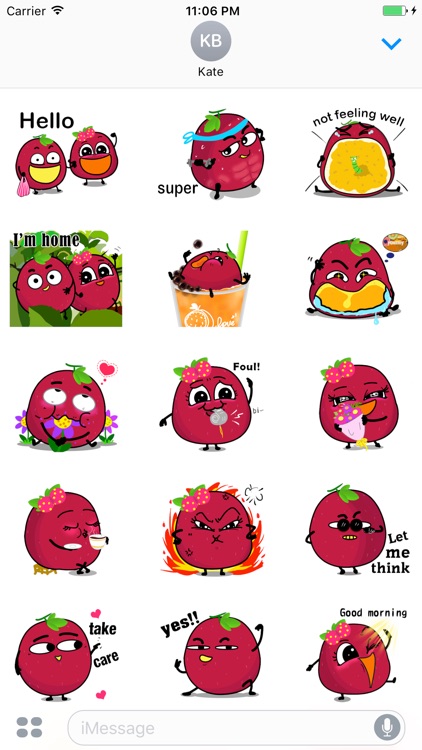 Cherril - Cherry Expression English Sticker