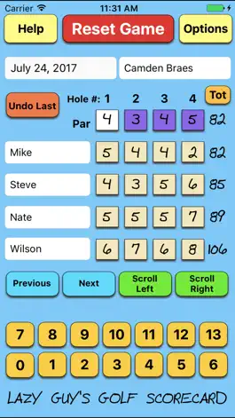 Game screenshot Lazy Guy's Golf Scorecard mod apk
