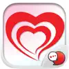 Red Heart Collection Stickers for iMessage App Delete