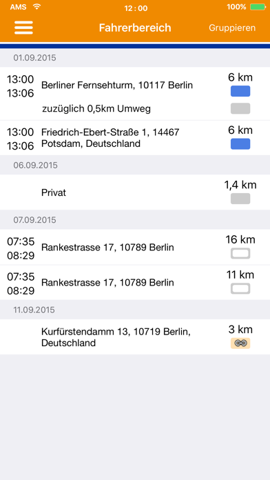 Screenshot #1 pour AMS Fahrtenbuch