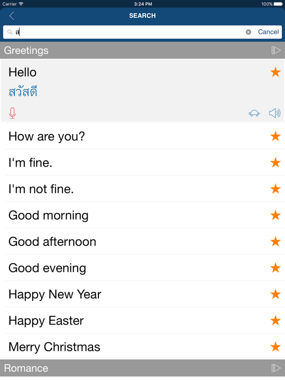 Learn Thai Phrases & Words iPad screenshot 4 - Education app